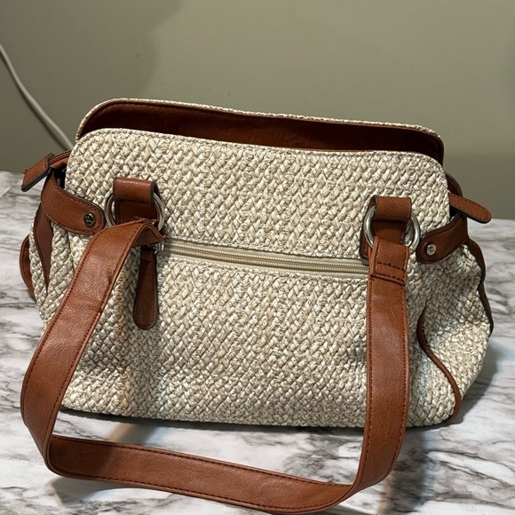 Rosetti Brown and Cream Shoulder Bag with Textured Design - Picture 4 of 14
